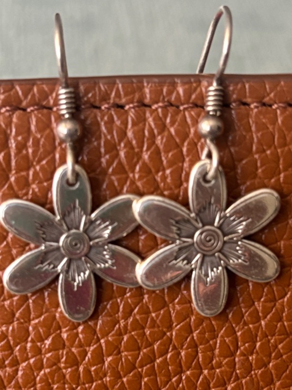 Brighton Silver Floral Drop Earrings